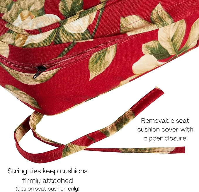 Greendale Home Fashions Outdoor Reversible 2-Piece Deep Seat Cushion Set, Tuscan Floral