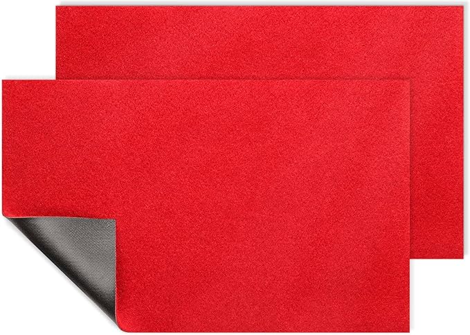 AAZZKANG Red Door Mat Set of 2 Non Slip Durable Multi-Purpose Outdoor Indoor Mats Ultra Absorb Mud Easy to Clean Entry Doormat for Inside,Outside,Patio,High Traffic Areas