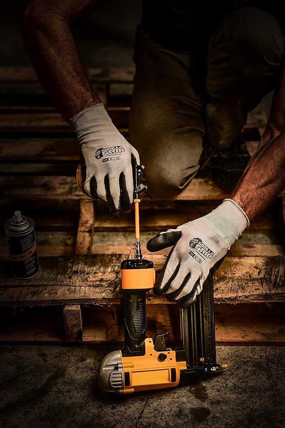 Gorilla Grip Work Gloves, Never Slip Maximum Grip All-Purpose, Gloves for Men, Superior Grip, Polymer Palm