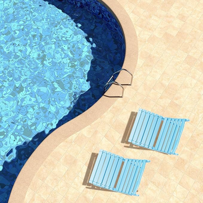 GREENVINES Folding-Xavier-Chairs Set of 2 | Wave | Portable Adirondack-Chair | HDPE Plastic | All Weather Fire-Pit Chair | Arctic | for Beach Outdoor Deck Poolside Garden Patio Porch Fishing