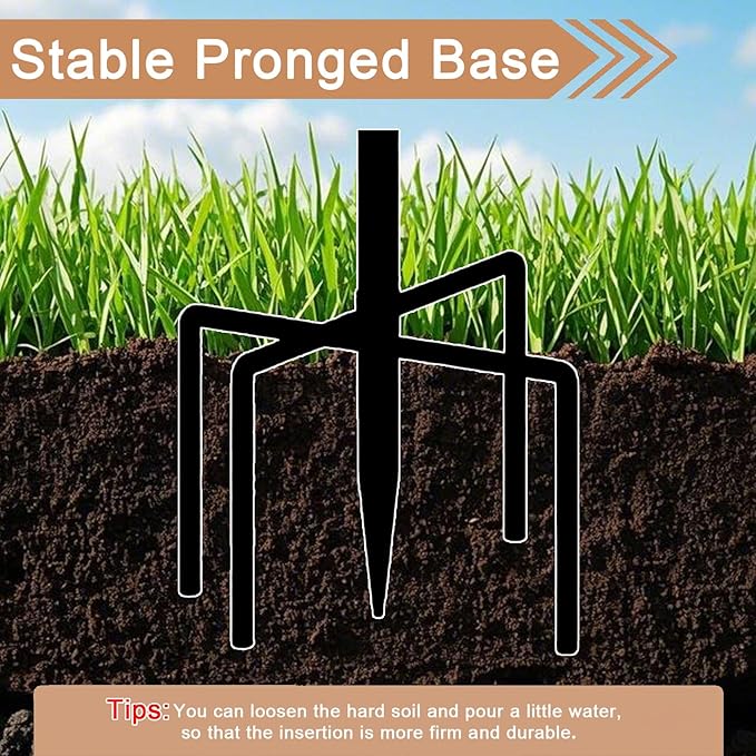 Small Metal Bird Bath for Outdoors, 10" Dia Bowl with Stake Birdbaths Garden Yard Lawn Decor 0.4 Gallon (Pack of 2)