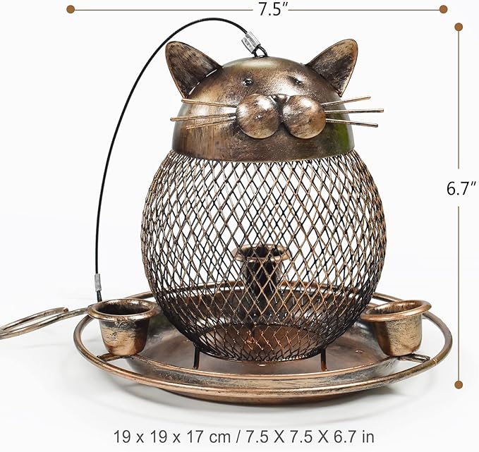 Bird Feeders for Outdoors, Heavy Duty Metal Wild Bird Feeder, Finch Bird Feeder Sparrow Birdfeeder for Garden Yard Hanging Decor
