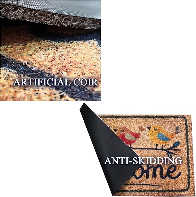 Outdoor Rug Door Mat,Welcome Mat Outdoor,Non-Slip Door Mat Outside Entrance,Nice Front Door Mat,Stylish Welcome Mat, Entryway Rug,19”x31” (10.WelcomeBird)