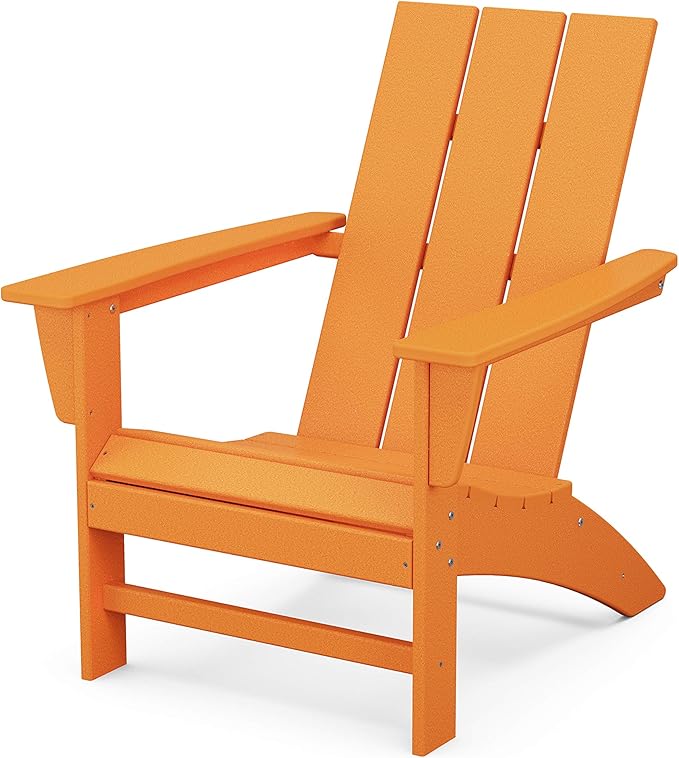POLYWOOD AD420TA Modern Adirondack Chair, Tangerine