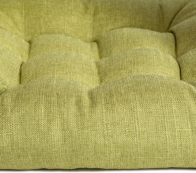 SQUARE MOON 4 Pack Chair Cushions, Seat Cushions, Chair Pads, Chair Mat for Indoor, Outdoor Dining Chair, Kitchen Chairs, Dining Room Chairs (16" × 16" × 4 Pack, Light Green)