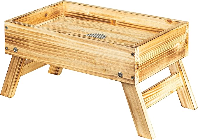 BalterFF Chicken Picnic Table Feeder Wood Feed Chicken Coop Accessories Decor Coop Kits Squirrel Picnic Table Feeder Pool Large