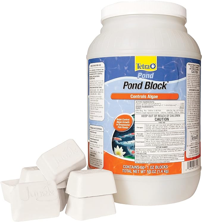 TetraPond Pond Block, 50 Count, Helps Control Algae Growth in Ornamental Fish Ponds