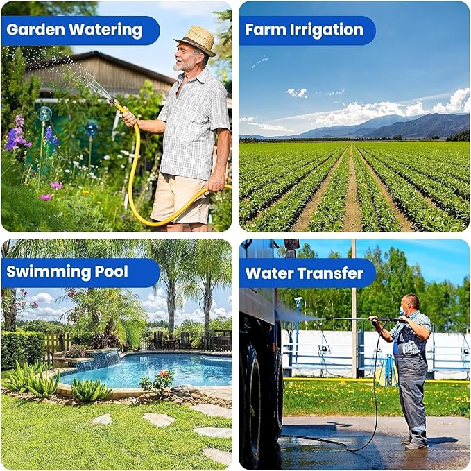 MEDAS Portable Sump Pump for Swimming Pool, Garden Pond, Basement Water Removal with 10ft Power Cord 1/2HP