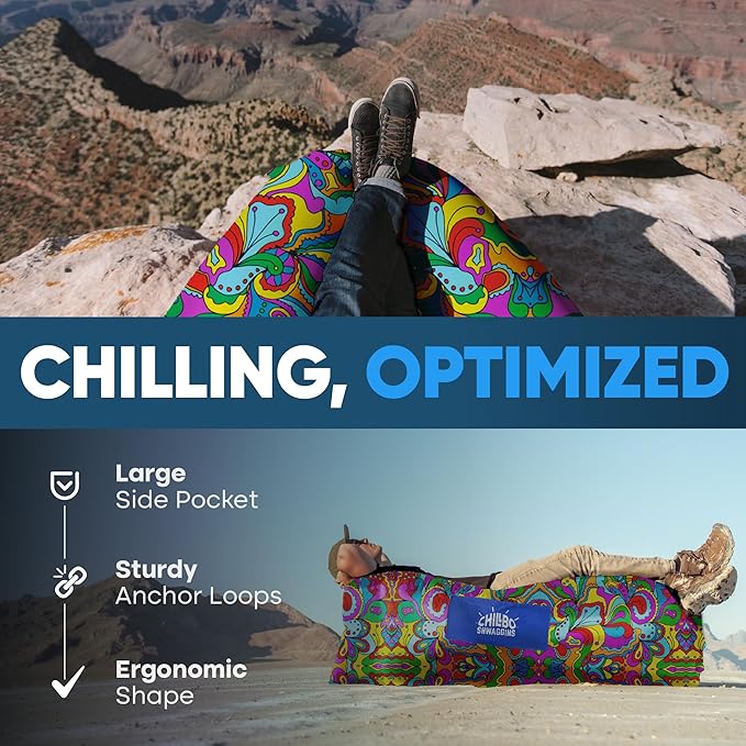 Chillbo Lazybone Inflatable Lounger - Ultimate Inflatable Couch for Maximum Chill - The Perfect Blow Up Couch for Music Festivals Or Lounger for Camping