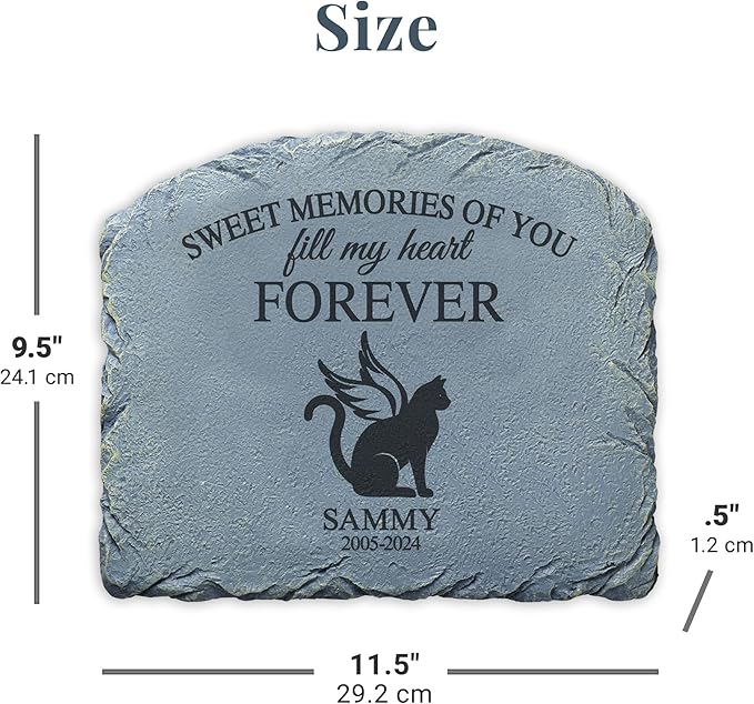 Let's Make Memories Personalized Forever Friend Pet Memorial Stone - Dog - Sympathy Garden Marker