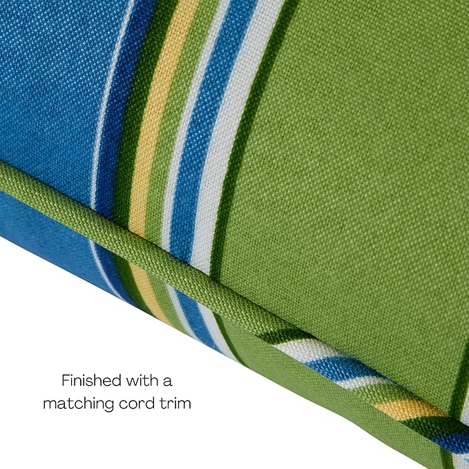 Greendale Home Fashions Outdoor Reversible 2-Piece Deep Seat Cushion Set, Belize Stripe