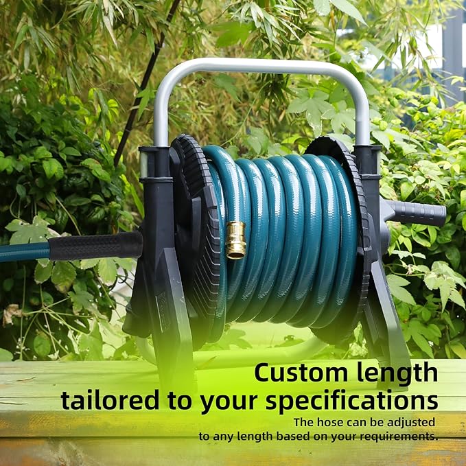 Worth Leader Garden Hose 3/4 in. x 50 ft. -No Kink, Flexible, Leakproof, Male/Female -Heavy Duty Durable 5 Layers PVC Rubber Lightweight Water Pipe for Gardening, Agriculture & Lawn Care -500PSI Burst