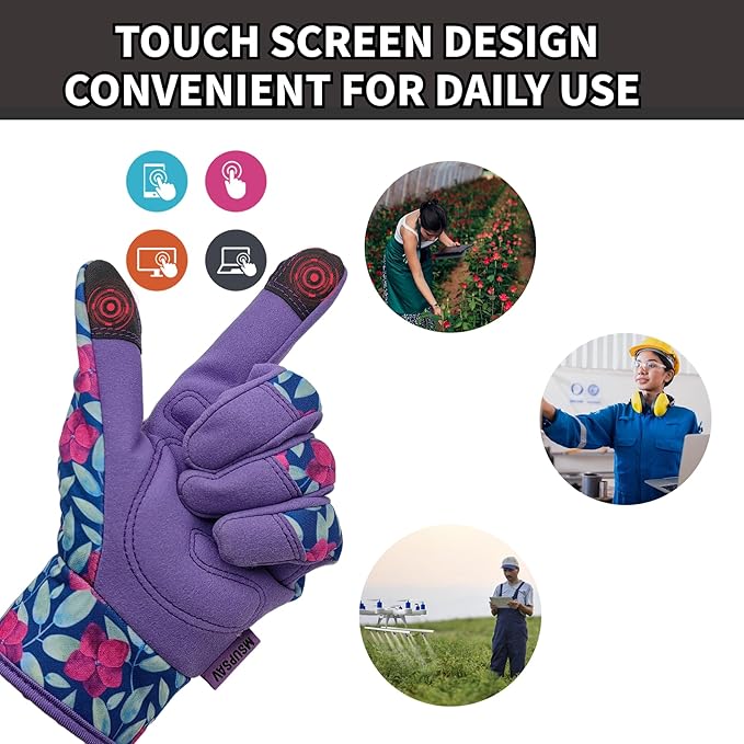 Thorn Proof&Puncture Resistant Gardening Gloves with Grip,Garden Glove for Women, Leather Yard Work Gifts