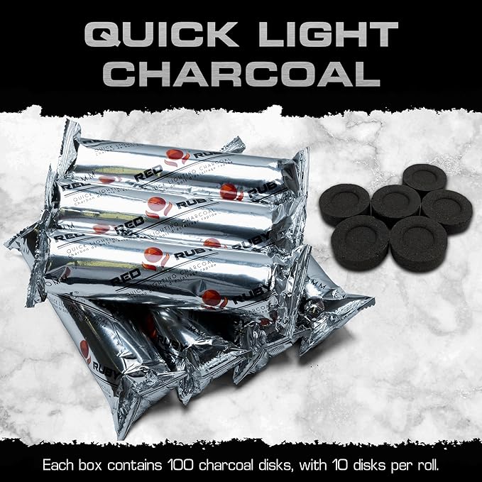 Instant Light Coals– Incense Coal Disks – Coal Tablets – Charcoal Disks – 100 Coals – 33 mm Quick Light Briquettes – Slow Burn/Low Smoke