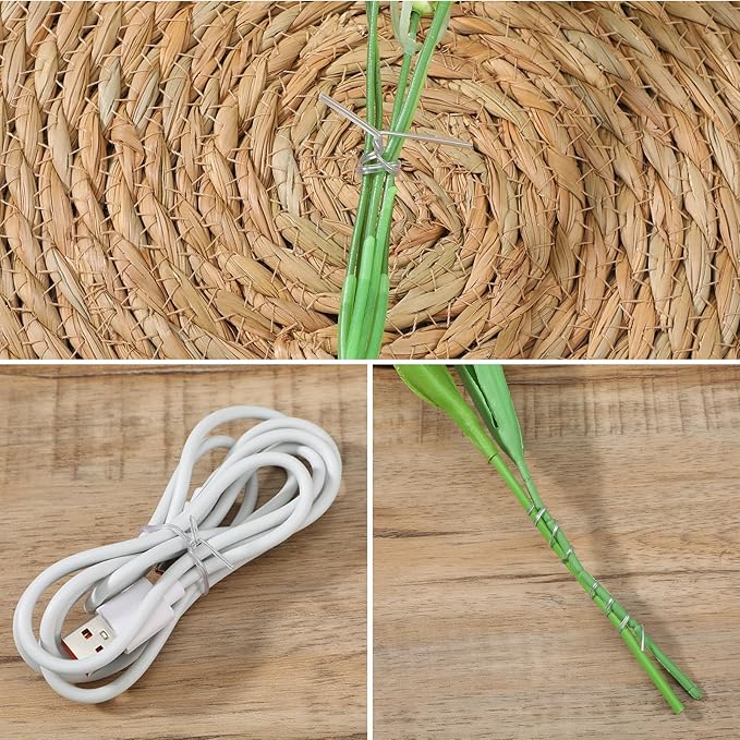 200 Pcs Clear Twist Ties 4 inch Reusable Plastic Metal Wire Twists Tie Garden Twist Ties for Plastic Coffee Bags, Gift Wrapping, Crafts, Plants (Clear and Black)
