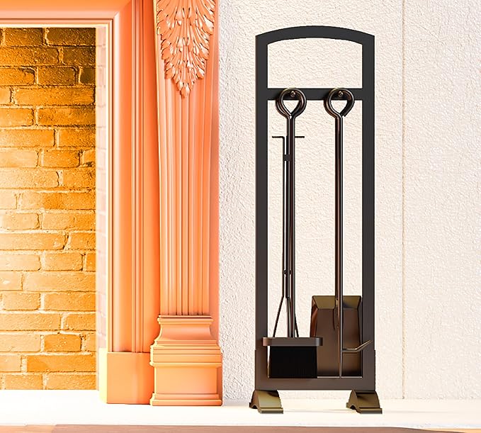 Kingson 5-Piece Lightweight Fireplace Tool Set – Portable, Compact, and Stylish Fire Pit Accessories Kit