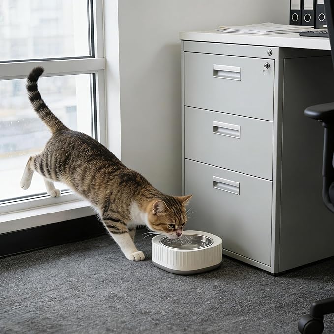 Heated Pet Bowl, Heated Water Bowl for Dogs and Cats Outdoors,Thermostatic Control Pet Heated Bowl for Winter for Dogs, Cats, Chickens, Ducks, Squirrels, Rabbits, Birds, and Animals