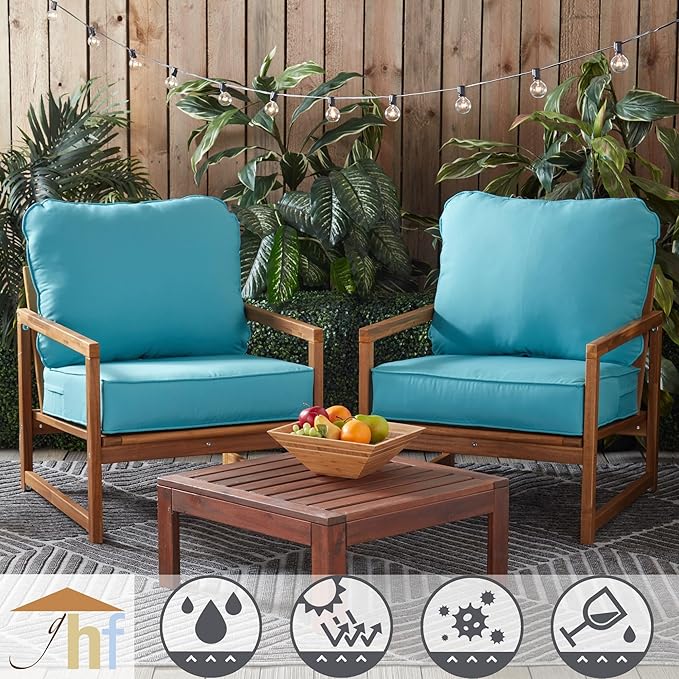 Greendale Home Fashions Outdoor Reversible 2-Piece Deep Seat Cushion Set, Arctic