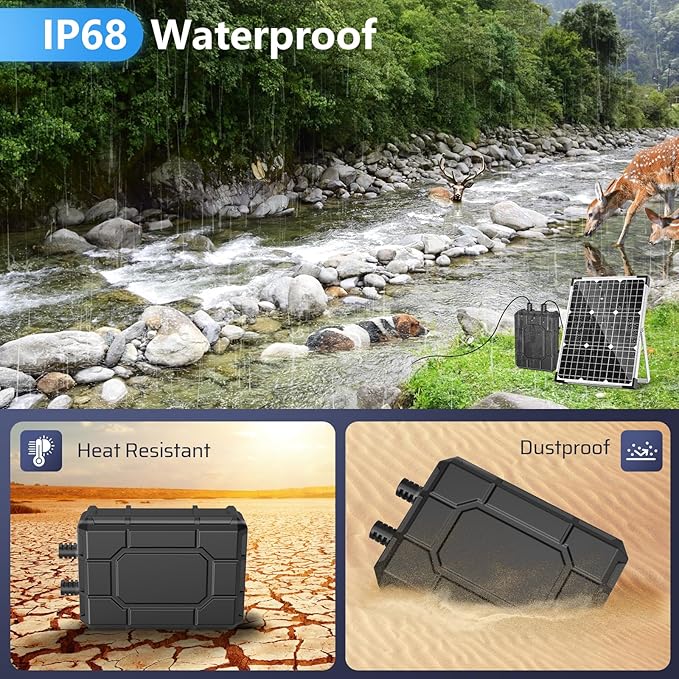POPOSOAP 2600mAh Battery Backup for Solar Fountain Pump, 14.8V-16.8V Battery Backup Solar Water Pump for 25W/30W/35W/45W Solar Water Fountain Kit