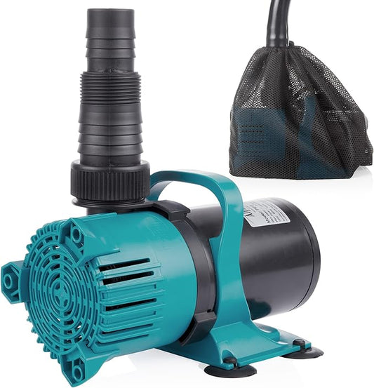 Alpine Corporation PEG3000 | 3000 GPH Vortex Energy-Saving Submersible Pump — Durable & Efficient Design for Ponds, Waterfalls & Fountains — Black/Teal