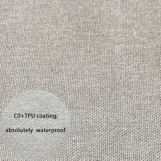 COZYVIDA Outdoor Dining Chair Cushion, Set of 1, 20" x 42",Water-Proof, UV-Resistant 1000+ Hrs, 30D Foam with Recycled Fiber Fill, YKK Zippers, Natural Linen-TPU