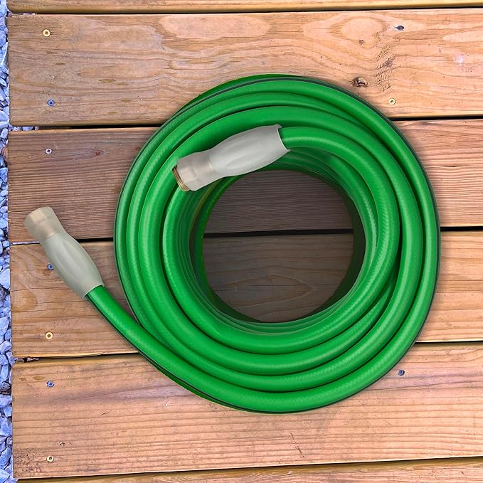 Flexon Featherlite 5/8" x 50-Foot Ultra Flexible Drinking Water Safe Garden Hose – Heavy Duty, Kink-Resistant, Lightweight, Durable, Ideal for Lawn, Garden, and Outdoor Use