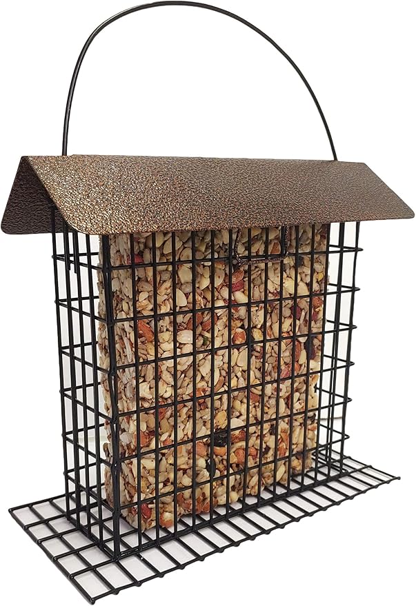 Wildlife Sciences Seed Cake Feeder - Weather Resistant, Hanging Wire - 2 lb Capacity - Metal