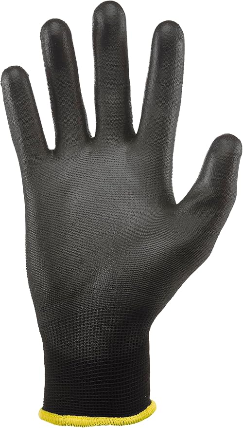 Gorilla Grip Work Gloves, Never Slip Maximum Grip All-Purpose, Gloves for Men, Superior in Wet, Dry, Oily Conditions, Polymer Palm, Medium Size, 1 Pair, Black/Blue| 25052-26