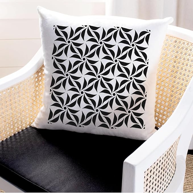16 PCS Geometric Stencils 6 x 6 Inch Reusable Mandala Painting Templates for Scrapbooking Cookie Tile Wall Furniture Floor Decor Craft Drawing Tracing DIY Art Supplies