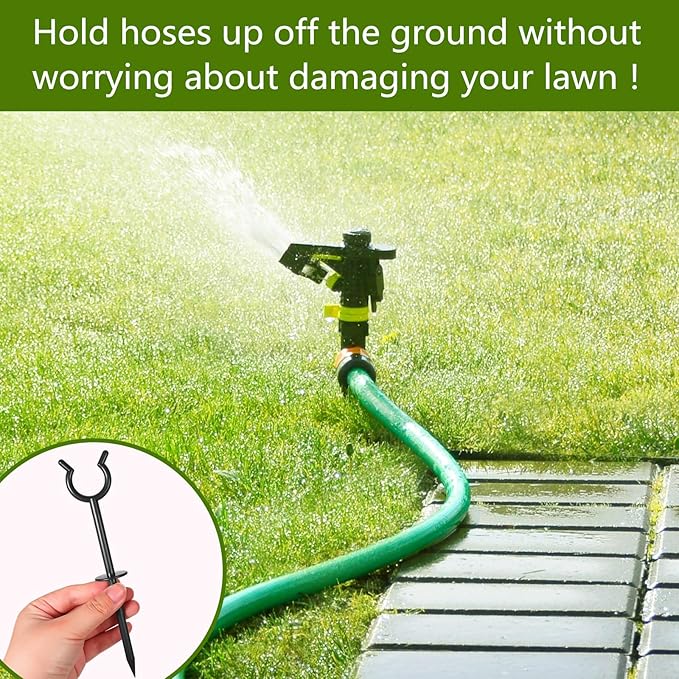 Taiyin 3/4'' Garden Hose Holder Brackets Garden Guide Holder Decorative Outdoor Guide Stakes Support Spike Plant Tool to Keep Off Lawn for Yard