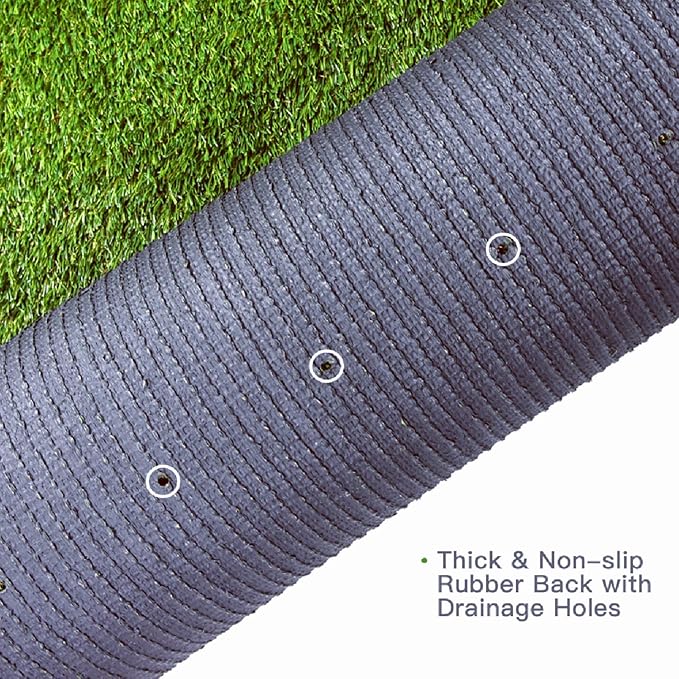 Artificial Grass Turf, 2ft x 82ft (164 ft²) 20mm Pile Height Indoor Outdoor Synthetic Realistic Faux Fake Astroturf Rug Carpet Mat for Balcony Decor Playground Patio Dogs