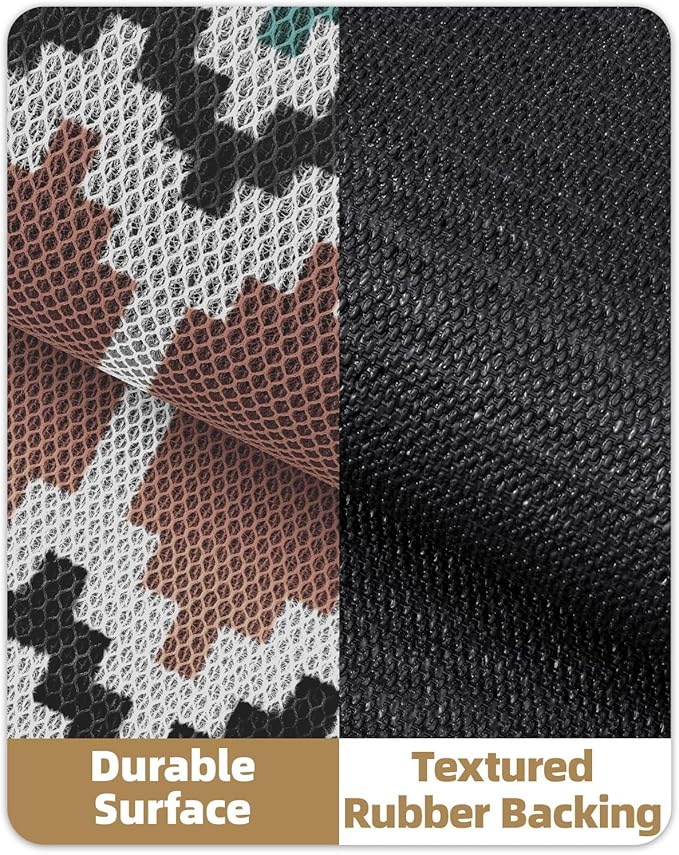 Color&Geometry Front Door Mat 32"x48", Dirt Trapping, Non-Slip, Low Profile, Durable, Easy Clean, Heavy Duty Rubber Entry Rug, Outside Doormats for Inside House/Entrance/Entryway