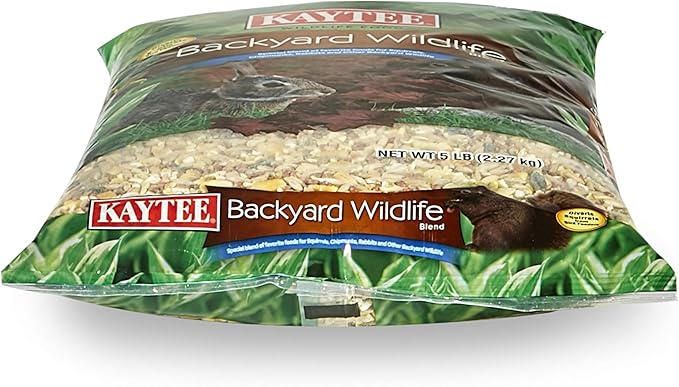 Kaytee Backyard Wildlife Food Blend for Wild Squirrels, Chipmunks, Rabbits and Other Backyard Wildlife, 5 Pound (Pack of 2)