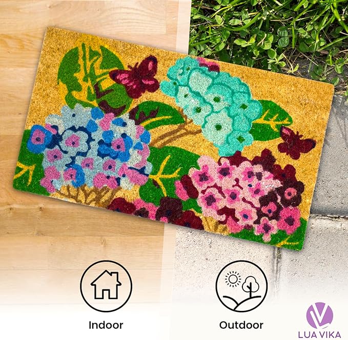 Coir Door mats Outdoor, Door mat Outside Entrance, Welcome mat Indoor, Doormat Outdoor, Funny Door mats Outside, Coir Doormat 16"x27.5" (Garden)