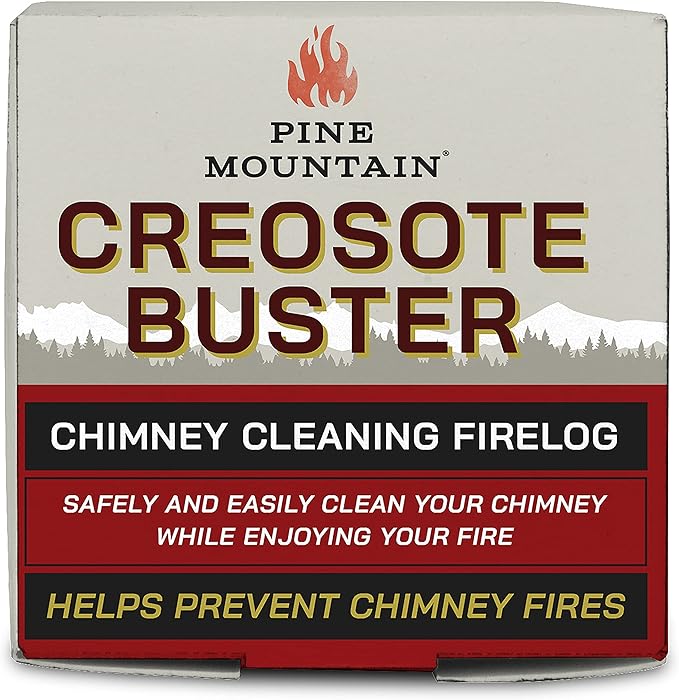 Pine Mountain Creosote Buster Chimney Cleaning Safety Firelog 3.5Lb Log Brown 1 Count, (4152501500)