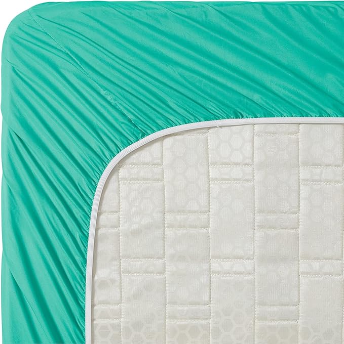 Clara Clark Bed Sheets, Premier 1800 Series 4 Piece Bed Sheet Set, Deep Pocket, Wrinkle, Fade, Stain Resistant, Luxury Soft Bedding Sheets & Pillowcases, California King, Mint Green