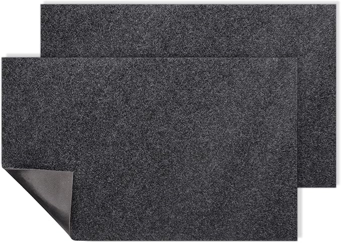 AAZZKANG 2 Pack Multi-Purpose Door Mat for Indoor or Outdoor Use Non Slip Utility Mats Ultra Absorb Mud Easy to Clean Large Welcome Doormat for Entry,Front Door,Indoor,High Traffic Areas Grey 36"x24"