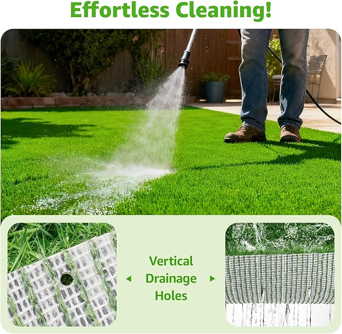 Artificial Turf Grass Outdoor: Grass Pad for Dogs Indoor Potty Training, Replacement Turf Rug for Patio Balcony Apartment Landscape Decoration, Easy to Clean with Drainage Holes(3.21x6.50ft)