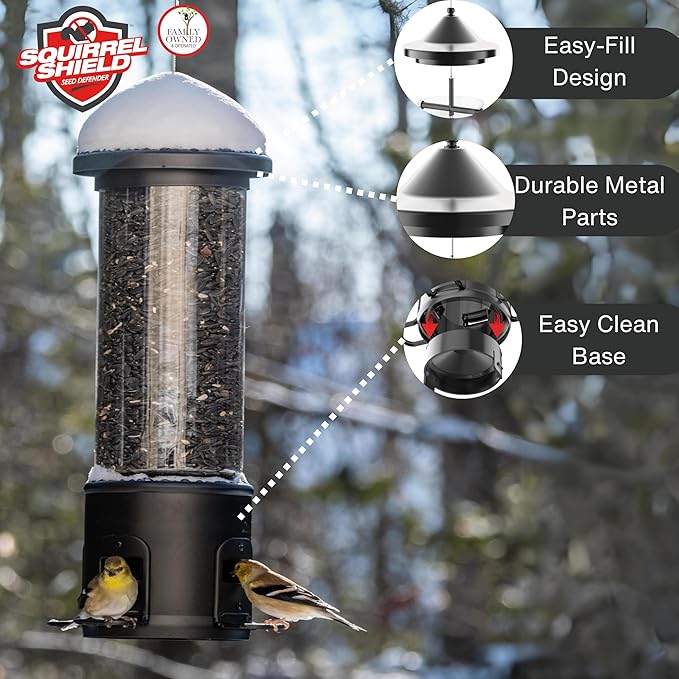 Nature's Way Bird Products Squirrel Shield Choice Tube Feeder