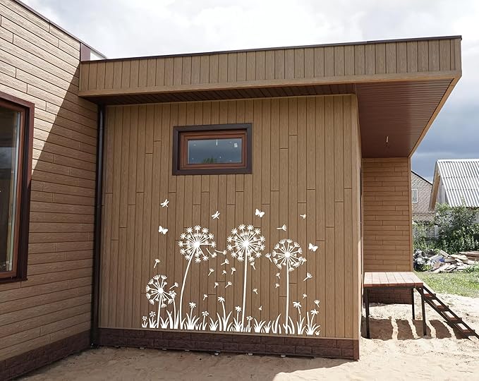 Large Dandelion Flower Stencils, 6Pcs 12x12Inch Dandelion Stencils for Art Crafts Painting Garden Fence Stencil Templates Painting on Wall Wood