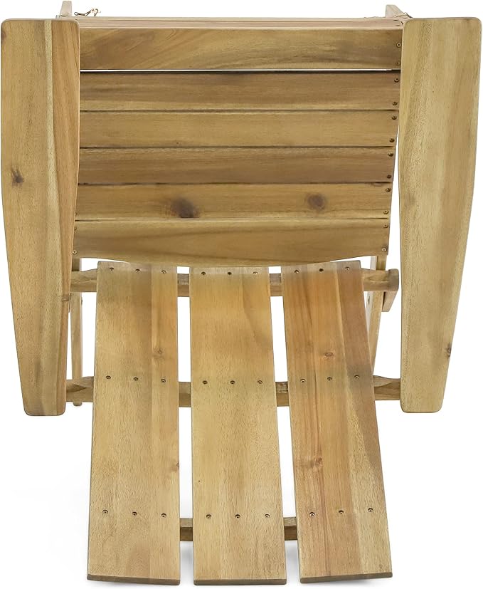 Christopher Knight Home Aberdeen Outdoor Contemporary Acacia Wood Foldable Adirondack Chair, natural stained