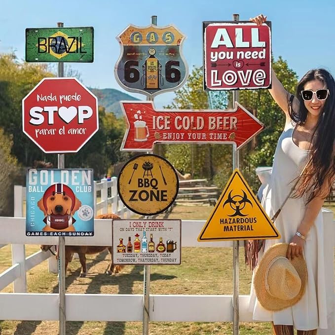 I Only Drink on Days That Start with T Bar Sign For Home Bar Vintage Metal Tin Sign Retro Rustproof Funny Art Wall Decor Gift for Pub Club Garage Man Cave 8x12 Inch