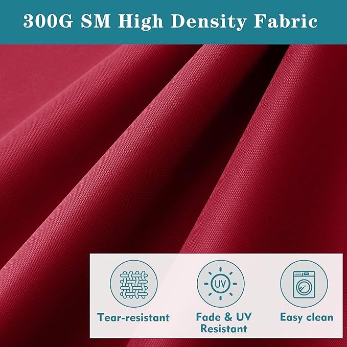 Chaise Lounge Cushion for Outdoor Furniture, Waterproof Fade and Tear Resistant Lounge Deck Chair Cushions for Patio Lawn Pool Resort Hotel, 72x21x3 Inch, Burgundy