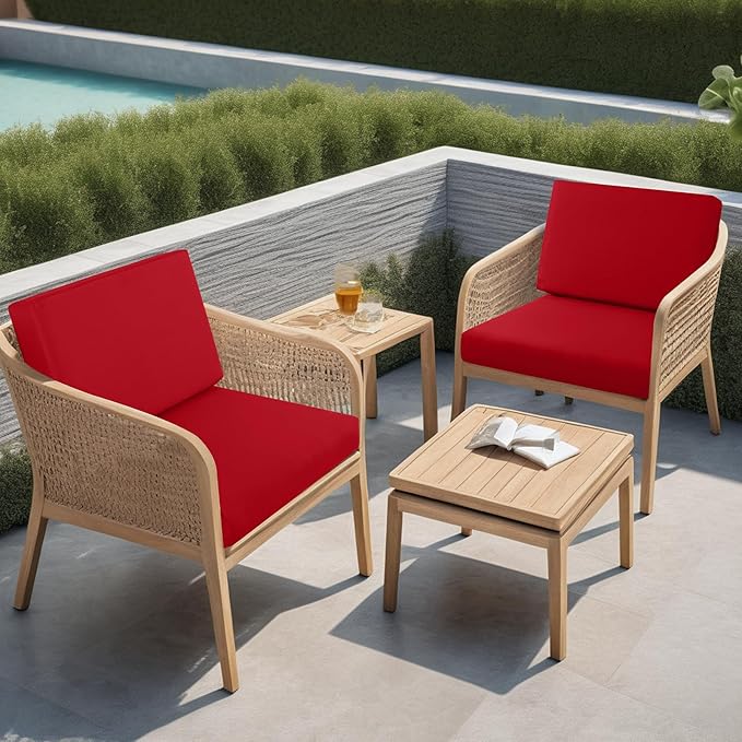 idee-home Outdoor Cushions for Patio Furniture, Outdoor Seat Cushion, Waterproof Couch Hampton Bay Deep Seat Replacement Chair Cushions for Garden Lawn Backyard Deck, 30 x 30