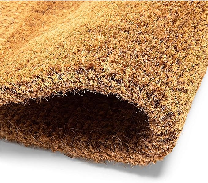 Juvale Coir Doormat - 17" x 30", Brown, Low Pile - Indoor & Outdoor Entryway Welcome Mat for Front Door - Natural Fiber Outdoor Doormat