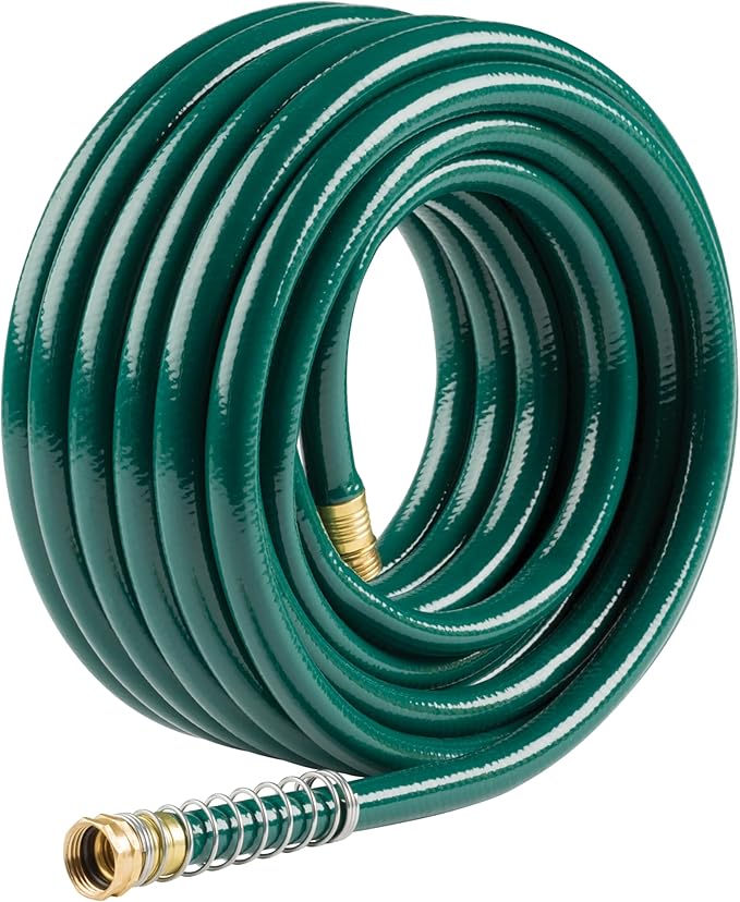 Gilmour 5/8" x 100' Heavy Duty Flexogen Water Hose, Flexible Garden Hose for Vegetable Gardens, Flower Beds, and Lawn Sprinklers, Green