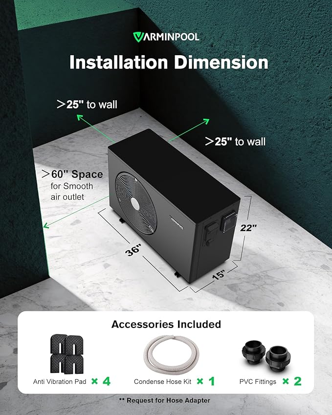 Pro Flow 40000BTU Smart Electric Pool Heater for In and Above Ground Pool up to 13,000 Gals, Pool Heat Pump with Schedule and Control Function via APP, Titanium Heat Exchanger, 240V