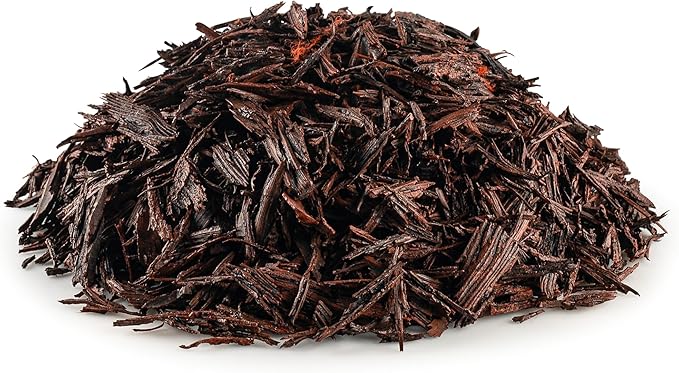 Rubberific Premium Shredded Rubber Mulch for Gardens, Lawns, and Landscaping | Long Lasting Color | Looks Like Natural Wood Mulch (37.5 CU. CT. - 675 LBS, Red)