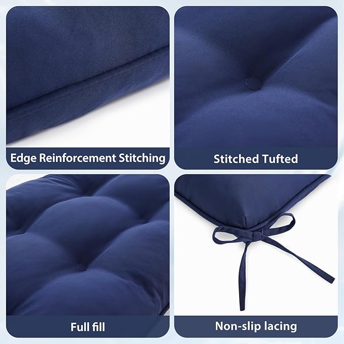 4" Thick Outdoor Bench Cushion 48x18x4 Inch, Waterproof Patio Furniture Cushions, Bench Seat Cushion for Porch Swing, Window, Indoor