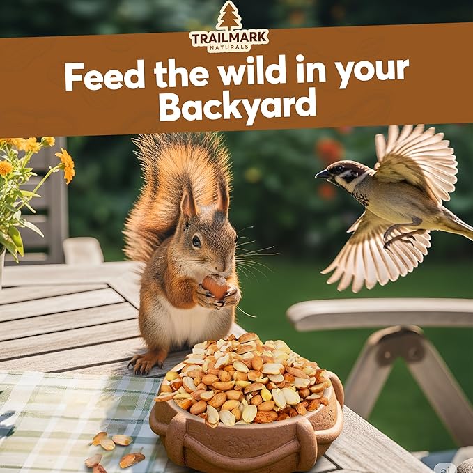 2 LB - Raw Shelled Peanuts For Squirrels, Out of Shell Peanuts For Birds and Wildlife- Squirrel Food, Wild Bird Seed - Grown in The USA
